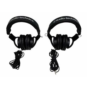 2 Audio-Technica ATH-M20X Professional Studio Monitor Headphones GREAT CONDITION